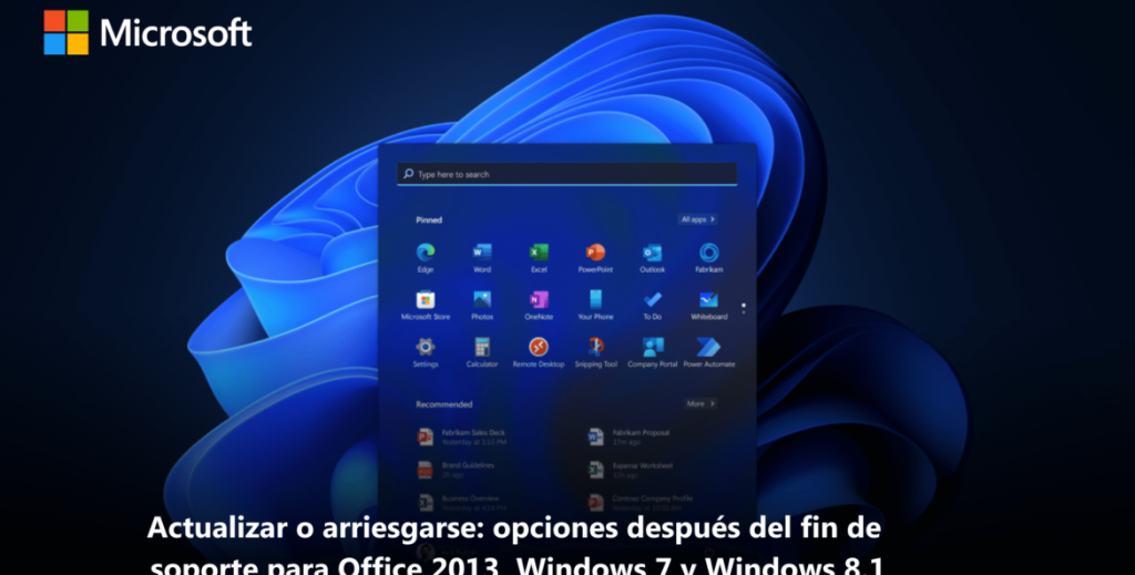 Actualizar o arriesgarse: opciones después del fin para versiones Office y Windows